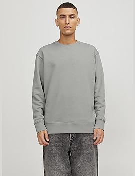 JACK & JONES Men's Hoodie JJESTAR Basic Sweat Crew Neck